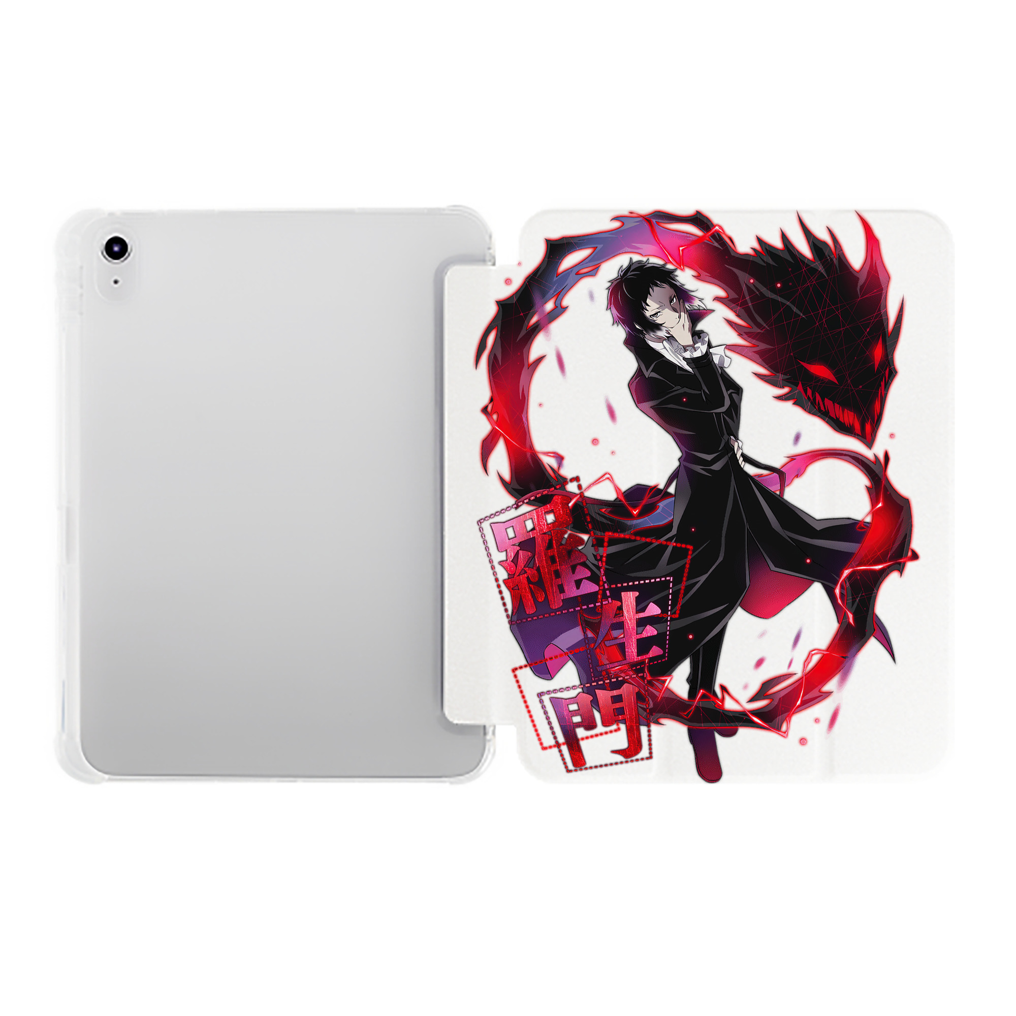 （画像用） 文豪ストレイドッグス Bungo Stray Dogs IPad ケース ペン収納付き 三つ折りスタンド PUレザー×シリコン 対応機種9.5/10.5/10.9インチ